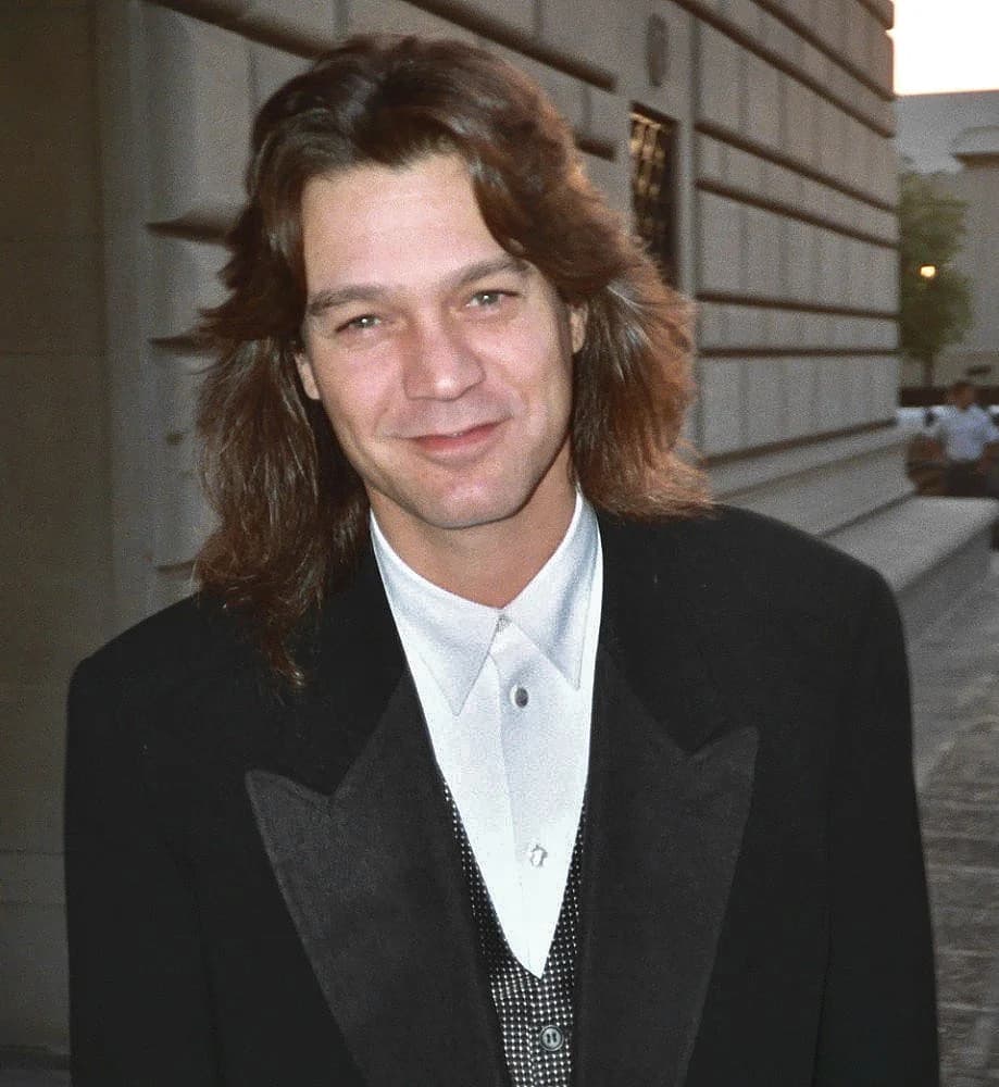 Eddie Van Halen and his guitar