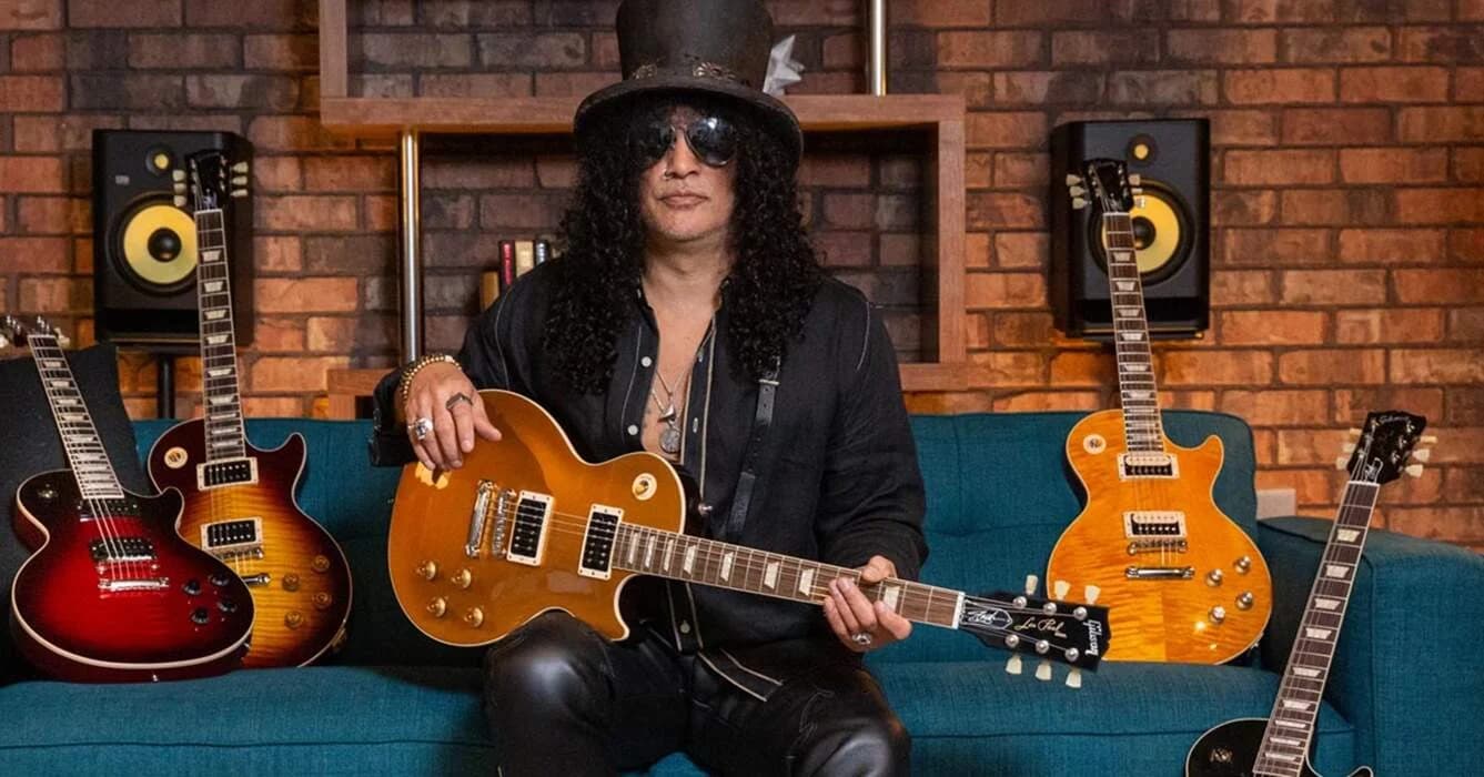 Slash with his Les Paul