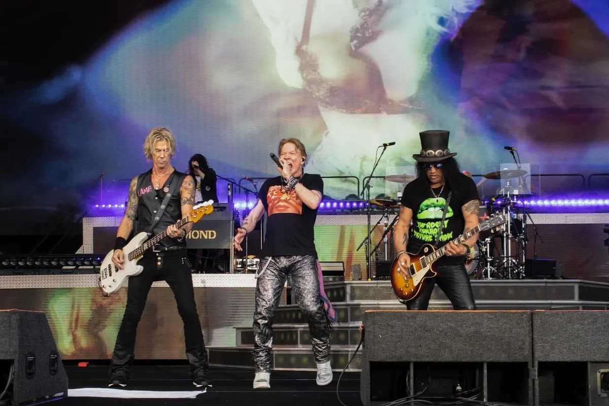 Classic Guns N' Roses lineup in 1987